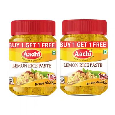 Aachi' Lemon Rice Paste, 200GM-1 Minute Preparation, Buy 1 Get 1 Free Pack-