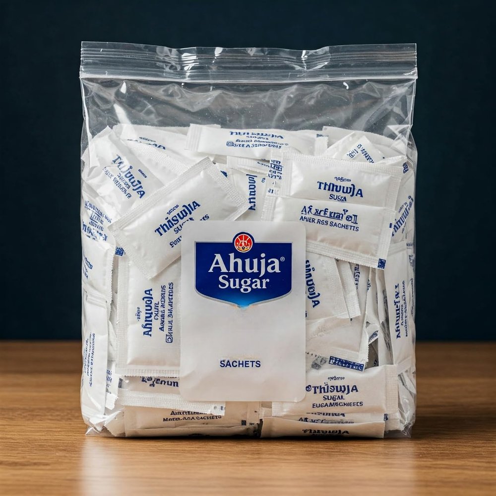 Ahuja Premium Sugar Sachets Pure Cane Sugar (5x72)| Individual Packets for Coffee, Tea, and More |Perfect for Home or Office | Pack OF 72