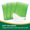 CareDone Sponge & Plastic Kitchen Scrubber for Dish/Utensils/Tiles Cleaning Heavy Quality Scrub Pad Green. (3) view 3
