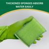 CareDone Sponge & Plastic Kitchen Scrubber for Dish/Utensils/Tiles Cleaning Heavy Quality Scrub Pad Green. (3) view 4