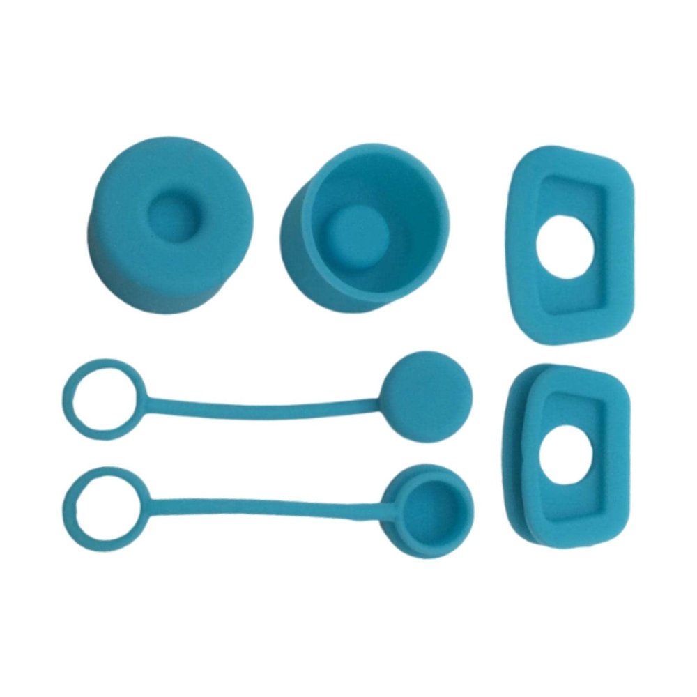 ELBME Spill Stopper Silicone Straw Topper Straw Cover Cap for Outdoor Travel Party Blue