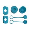 ELBME Spill Stopper Silicone Straw Topper Straw Cover Cap for Outdoor Travel Party Blue view 4
