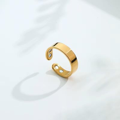 4beauty Therapy Blood Sugar Control Ring, Adjustable Magnetic Therapy Ring for Blood Sugar Management, Lymphatic Drainage, Arthritis Pain Relief (GOLD, 2)