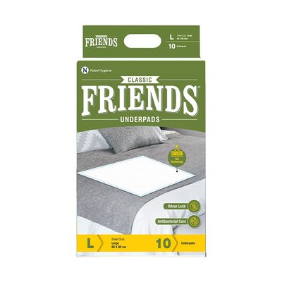 Friends Classic Disposable Underpads,Soft & Super Absorbency - 60x90 cm Large (Pack of 4) Sold by Verma Traders