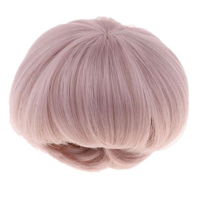 CALANDIS 1/3 BJD Fashion Doll Wigs DIY Short Hair Hairpiece for Uncle Doll Gray Pink | Modern | Clothes & Accessories | Dolls