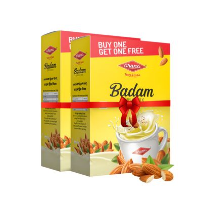 ARUNA Instant Badam Drink Mix - Pack of 2 (200g) | Almond Flavor, No Artificial Additives, Easy Preparation with Milk or Water | Ideal for Festivals, Family Gatherings and Nutritional Treats