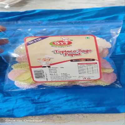 3YT Topiaco Sago Papad (coin size) Authentic Indian Snack //Crispy and Flavorful/Perfect Meal Side Dish 150 Gram4