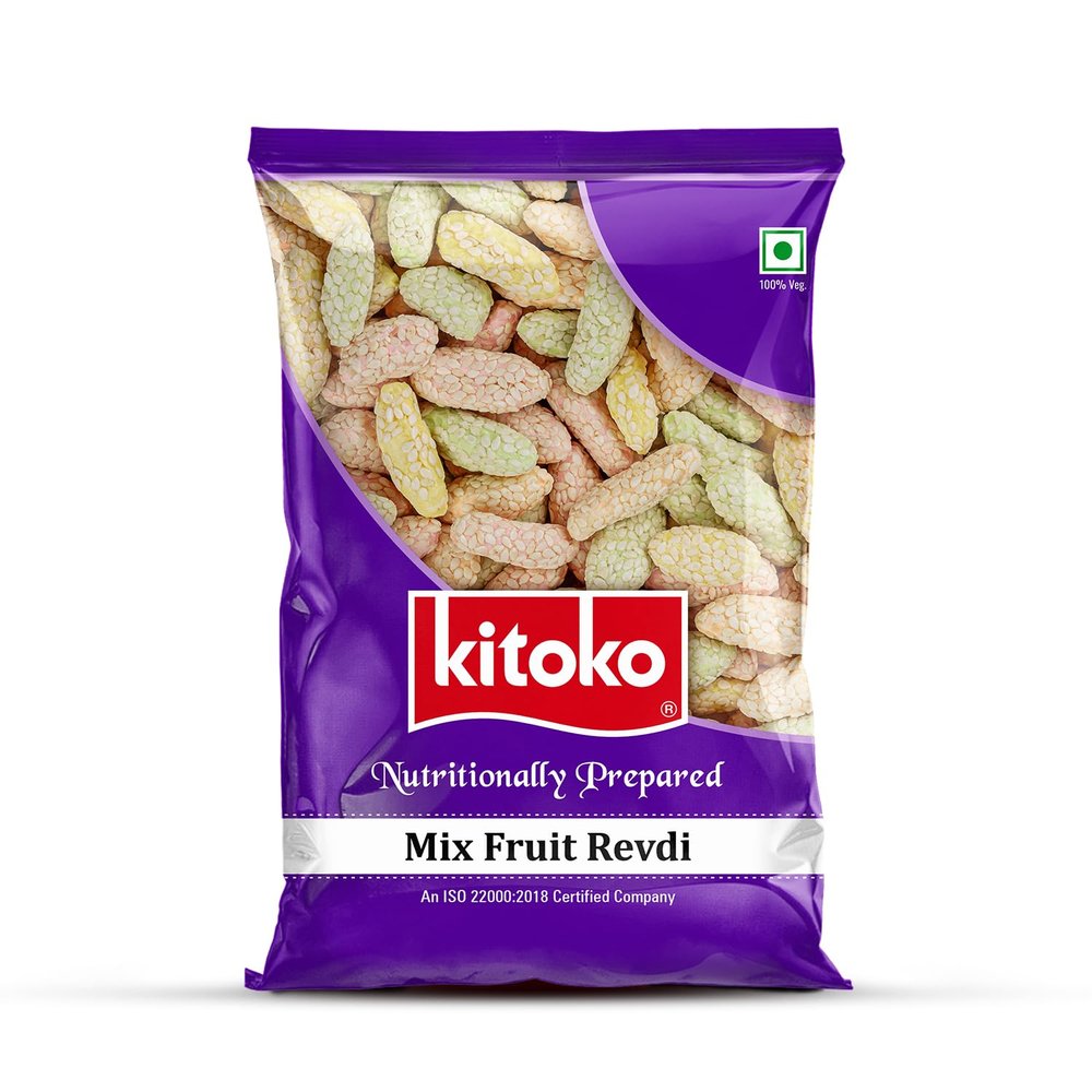 Kitoko Mix Fruit Revdi | Sweet Sugar Revadi | Fresh and Crunchy Rewari | Til Sweets | Sesame Candy 200gm