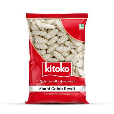 Kitoko Shahi Gulab Revdi | Sweet Sugar Revadi | Fresh and Crunchy Rewari | Til Sweets | Sesame Candy 500gm