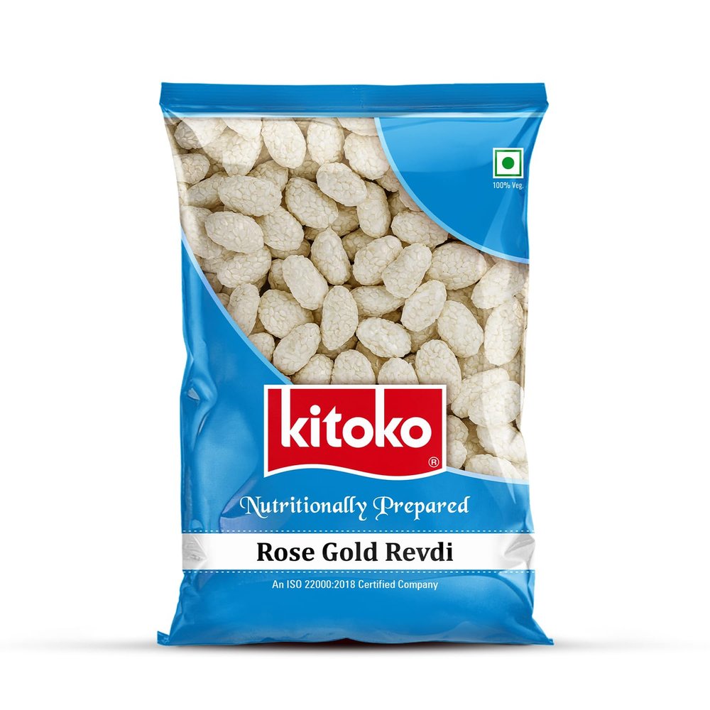 Kitoko Rose Gold Revadi | Sweet Sugar Revadi | Fresh and Crunchy Rewari | Til Sweets | Sesame Candy 200g