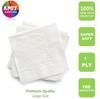 Amit Marketing Premium Tissue Paper Napkin 1Ply I Made of Virgin Pulp I Soft, Strong and Highly Absorbent I for Restaurant Home Office Party Wedding & Events I 30X30 cm I White - 100 PullsX Pack of 12 view 2