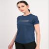 3Colors Women Polyester RGB Round Neck Dry Regular Fit Gym Sports Printed T-Shirt-MULTILINE (in, Alpha, M, Blue) view 2
