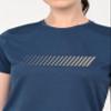 3Colors Women Polyester RGB Round Neck Dry Regular Fit Gym Sports Printed T-Shirt-MULTILINE (in, Alpha, M, Blue) view 3