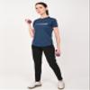 3Colors Women Polyester RGB Round Neck Dry Regular Fit Gym Sports Printed T-Shirt-MULTILINE (in, Alpha, M, Blue) view 4