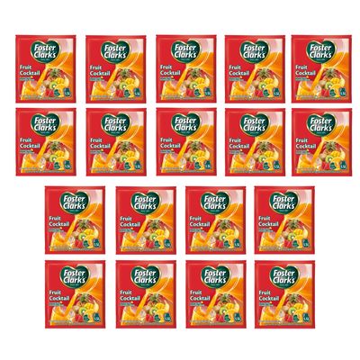 Foster Clark Fruit Cocktail Flavored Powder Drink 20g Packet - Makes 1.5L (18 x 20g) | Imported Drink Mixes | Rich Beverage Mix for Instant Refreshment