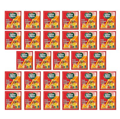 Foster Clark Fruit Cocktail Flavored Powder Drink 20g Packet - Makes 1.5L (29 x 20g) | Imported Drink Mixes | Rich Beverage Mix for Instant Refreshment