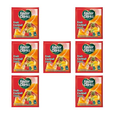 Foster Clark Fruit Cocktail Flavored Powder Drink 20g Packet - Makes 1.5L (7 x 20g) | Imported Drink Mixes | Rich Beverage Mix for Instant Refreshment