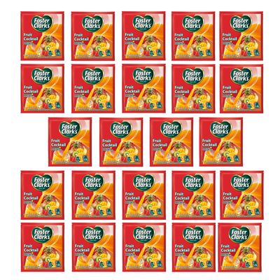 Foster Clark Fruit Cocktail Flavored Powder Drink 20g Packet - Makes 1.5L (24 x 20g) | Imported Drink Mixes | Rich Beverage Mix for Instant Refreshment