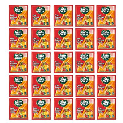 Foster Clark Fruit Cocktail Flavored Powder Drink 20g Packet - Makes 1.5L (25 x 20g) | Imported Drink Mixes | Rich Beverage Mix for Instant Refreshment
