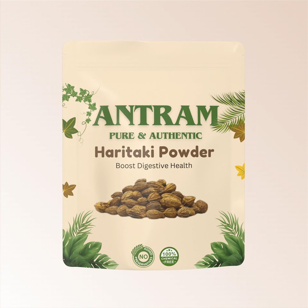Antram Harad Haritaki Powder 250g 100% Pure and Natural Terminalia Chebula Kadukkai Podi Karakkaya Pudiyamu for Constipation Relief No Added Preservatives