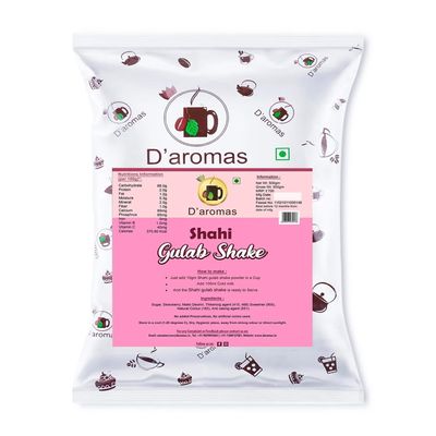 D'aromas Shahi Gulab Shake Premix Powder 3.5kg, 100% Vegetarian Instant Delicious Milkshake, Ready Mix Powder Ideal For Home, Parties,Wedding, Cafe, Restaurant (Each 500gm) (Pack Of 7)