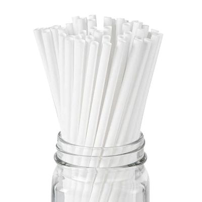 D'aromas White Paper Straw 10mm (Pack of 50) Sustainable Disposable, Sturdy Paper Drinking Straws for Juice, Smoothie, Thick Shakes & Party Supplies Decoration