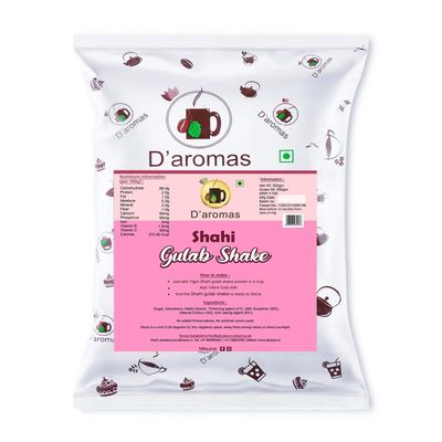 D'aromas Shahi Gulab Shake Premix Powder 1.5kg, 100% Vegetarian Instant Delicious Milkshake, Ready Mix Powder Ideal For Home, Parties,Wedding, Cafe, Restaurant (Each 500gm) (Pack Of 3)
