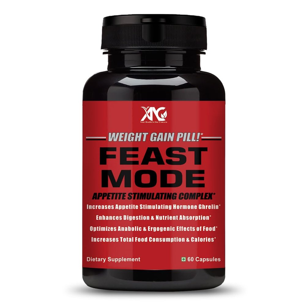 ANC Feast Mode | Natural Appetite Support & Weight Gain Supplement | Herbal Appetite Booster for Improved Eating Capacity & Nutrient Absorption | Supports Healthy Digestive Function | 60 Capsules