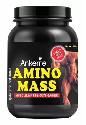 Ankerite Amino Mass Gainer | Ayurvedic Herbal Weight & Muscle Gainer | Enriched with Essential Amino Acids & Natural Herbs | Supports Healthy Weight Gain, Stamina & Digestion