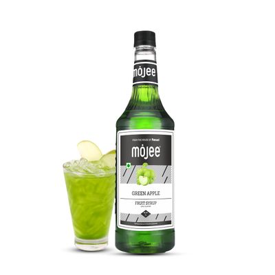 Mojee Green Apple Syrup | Sweet & Tangy Fruit Syrup for Mocktails, Cocktails, Shakes & Beverages | Refreshing Drink Mixer  1L (From the House of Pansari)