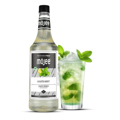 Mojee Mojito Mint Syrup | Refreshing Mint & Lemon Flavored Syrup for Mocktails, Cocktails, Lemonades & Summer Coolers | Bar & Caf Essential  1L
