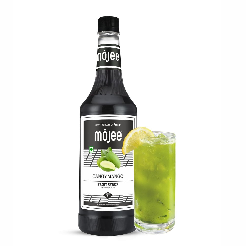 Mojee Tangy Mango Syrup | Sweet & Zesty Mango-Flavored Syrup for Mocktails, Cocktails, Smoothies & Summer Coolers | Bar & Caf Essential  1L