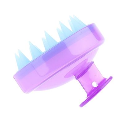 2xSilicone Shower Shampoo Wash Dandruff Brush Hair Scalp Massager Clear purple Health & Beauty/Hair Care & Styling/Brushes & Combs