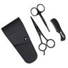 Nose Beard Mustache Scissors and Comb Set for Men Women Care With Bag Black Health & Beauty/Shaving & Hair Removal/Clippers & Trimmers view 4