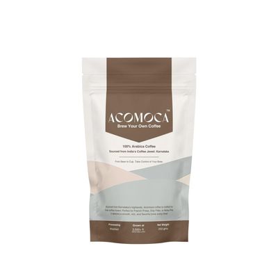 Acomoca Medium Roast Single-Origin Arabica AAA Coffee  250g, Sourced from the Jewel of Coffee, Karnataka (3500 ft Altitude)  Precision Ground for Pour-Over & Drip Brewing