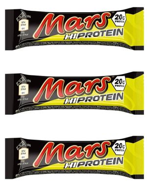 Mar's Hi Protein Bar - High Protein Energy Snack with Caramel, Nougat and Real Milk Chocolate - Contains 20g Protein, 59g (Pack of 3)