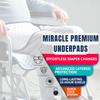 MIRACLE Disposable Underpads  Soft & Super Absorbent | 8-Hour Protection from Urine & Fecal Incontinence | Waterproof Bed & Surface Protector | 60x90 cm | Pack of 9 (90 Underpads) view 3