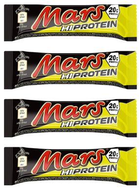 Mar's Hi Protein Bar - High Protein Energy Snack with Caramel, Nougat and Real Milk Chocolate - Contains 20g Protein, 59g (Pack of 4)