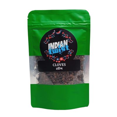 INDIAN TWIST Cloves Natural Premium Whole Laung, Best Spices for Indian Cooking, Organic & Pure, Laung Spices Khada Masala (pack of 1). (50g)