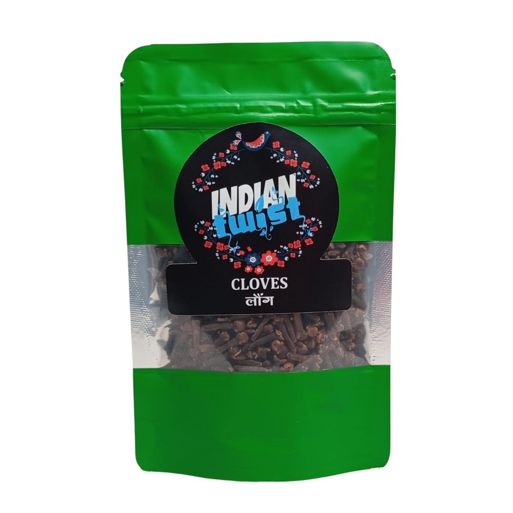 INDIAN TWIST Cloves Natural Premium Whole Laung, Best Spices for Indian Cooking, Organic & Pure, Laung Spices Khada Masala (pack of 1). (50g)