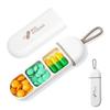 Black Sparrow Travel Medicine Organizer, 3 Compartments Portable Pocket Size Pill Organizer Box with Carrying Hanging Loop, Small Tablet Box for Office, Trip, Gym, Camping view 1