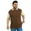 Bigbanana Men's Plus Size Solid Brown Polo Tshirt (Brusque,Brown,7XL) view 1