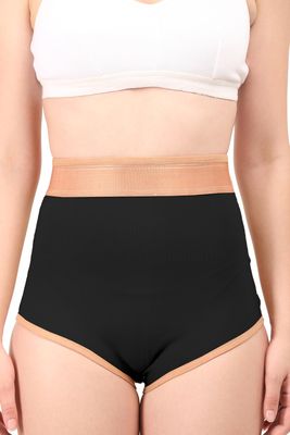 Dermapress High Waisted Abdomen Shapewear | Micropoly Fabric | Tummy Tucker | Waist Slimmer | Abdomen and Waist Compression Panty | Post Surgical Support (Black, M)