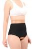Dermapress High Waisted Abdomen Shapewear | Micropoly Fabric | Side Zip | Open Pubis | Tummy Tucker | Waist Slimmer | Abdomen and Waist Compression Garment (Black, L) view 1