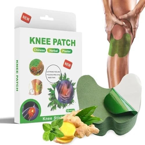 Herbal Knee Patch for Comfort & Warmth Self-Heating Relief Pads for Stiffness, Joint Flexibility & Relaxation (10 Patches)