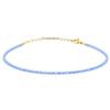 Certified Blue Chalcedony Bracelet for Women Men with Healing Crystal and Reiki Stone - Beautiful Gemstone 2mm Faceted Beaded Bracelet for Balance, Harmony & Positive Energy view 1