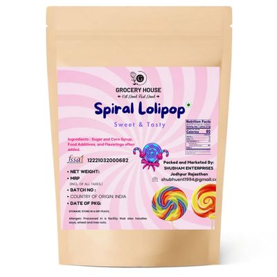 GROCERY HOUSE Classic Spiral Lollipops 20 Pieces | Multicolor Candy Treats | Kids & Party Favors