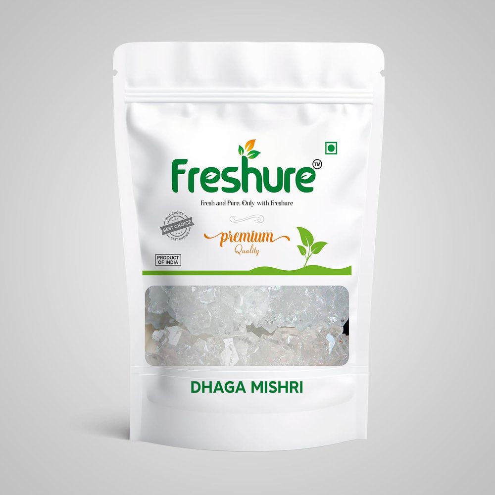 Freshure Dhaga Mishri | Rock Sugar | Pure Thread Crystal | Thread Mishri | Mishri Crystal (900Gm)