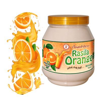 Anandshree Rasila Orange Drink Mix Powder, Make 22 Glasses, Refreshing Taste, 660 gm