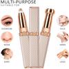 2-in-1 Rechargeable Electric Hair Remover and Eyebrow Trimmer, 18K Gold Plated, Built-in Light, Rose Gold (GOLD) view 3